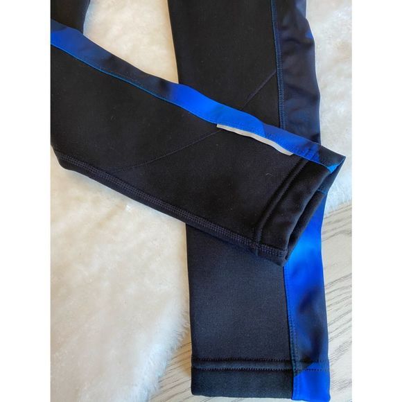 Athleta Magnet Power Lift Tight Compression Pants Blue Black Reflective XS - Picture 11 of 14